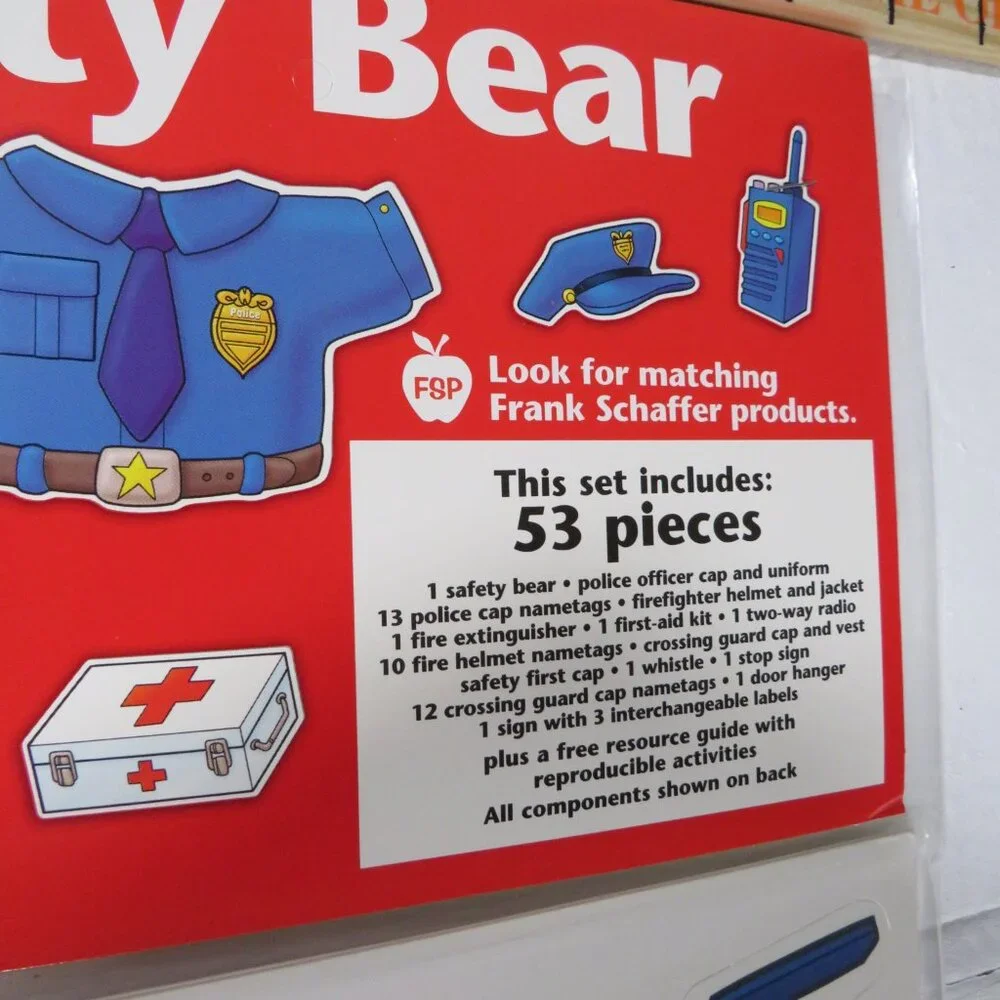 Safety Bear NEW Unopened BULLETIN BOARD SET  (gets dressed in diff clothes) #2